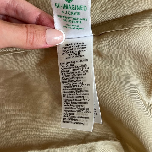J. Crew Rain or Shine Trench Coat Khaki Size Medium NWT - Picture 11 of 11